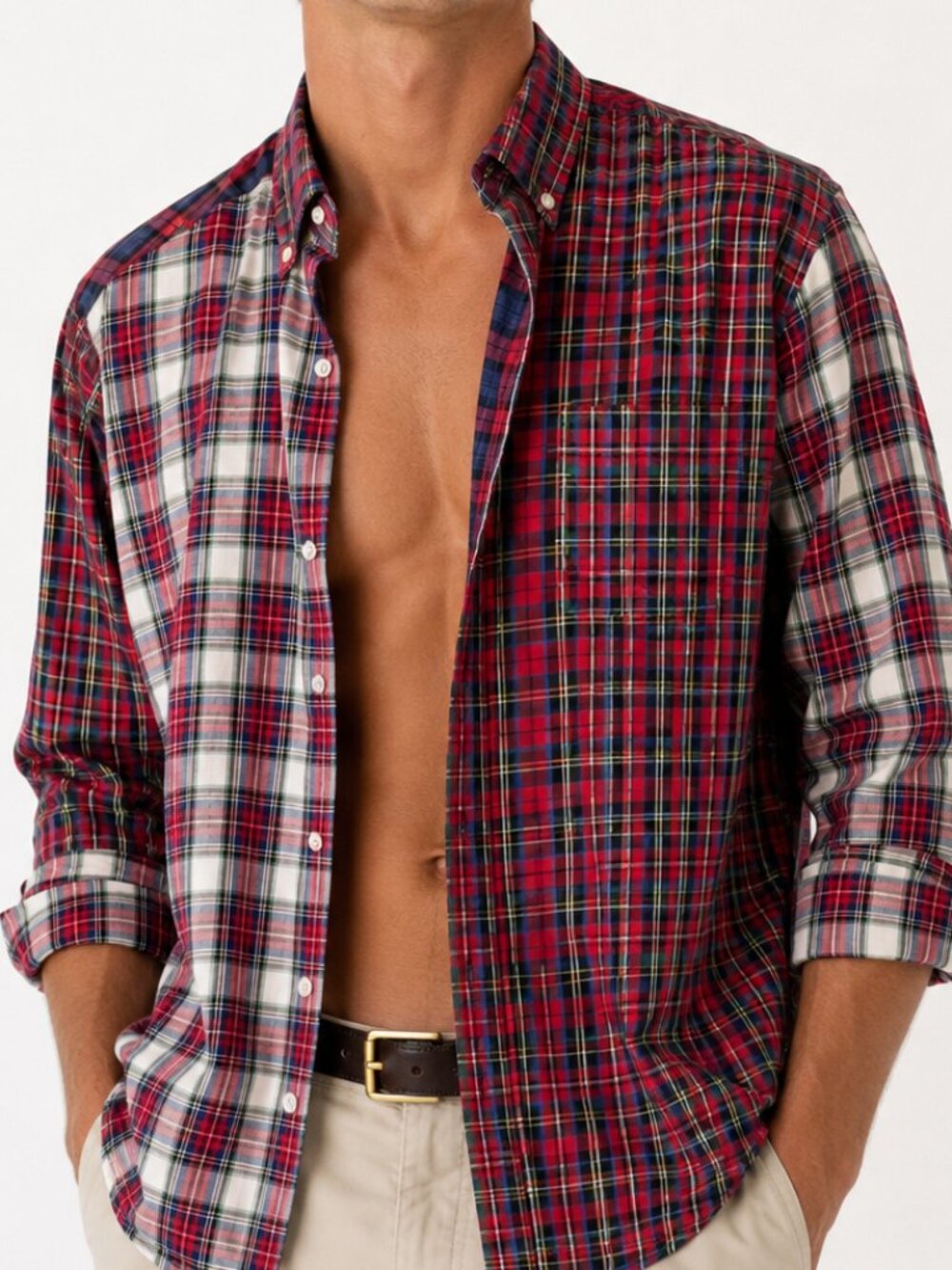 Vineyard Vines Red and Blue Plaid Button-Up Shirt